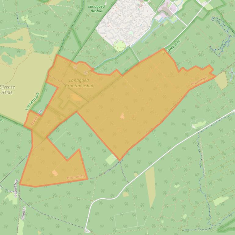 Kaart van postcodegebied 6961LH.