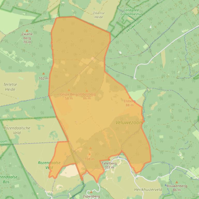 Kaart van postcodegebied 6961LJ.