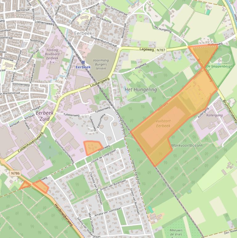 Kaart van postcodegebied 6961LK.