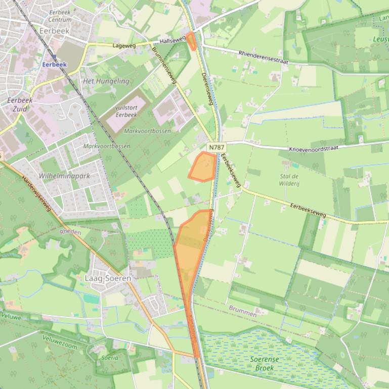 Kaart van postcodegebied 6961LN.