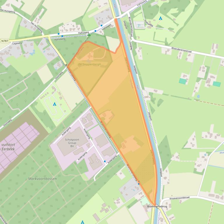 Kaart van postcodegebied 6961LP.