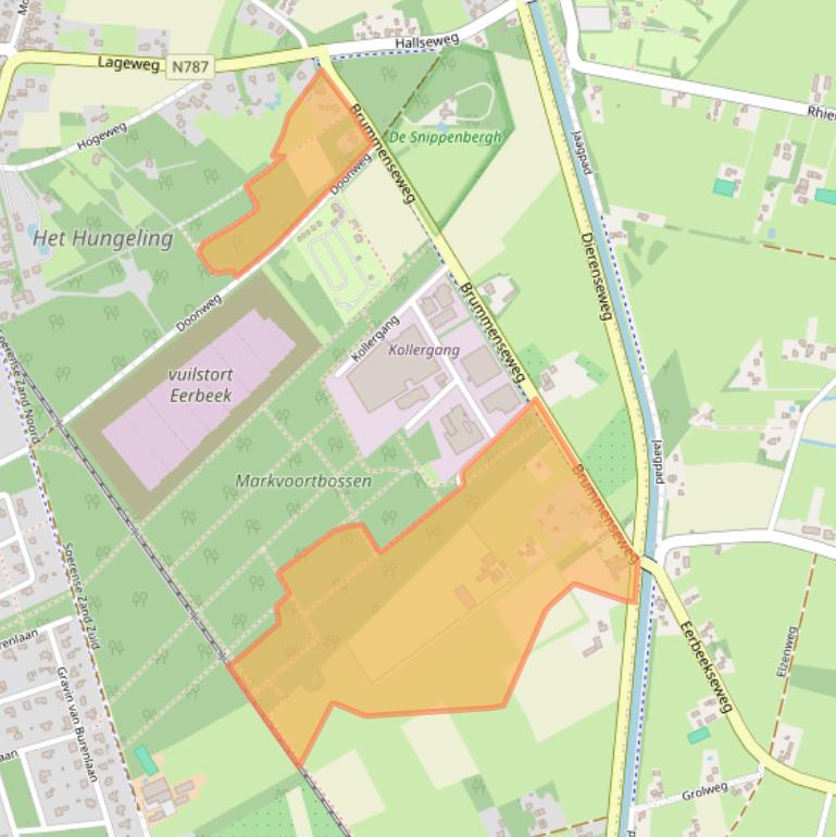 Kaart van postcodegebied 6961LR.