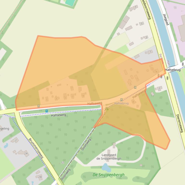 Kaart van postcodegebied 6961LS.