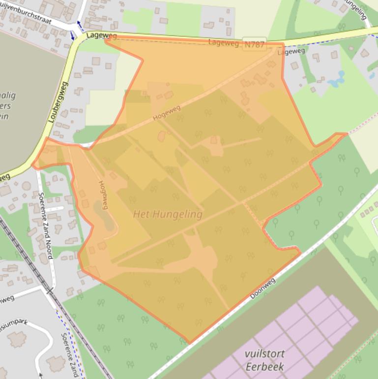 Kaart van postcodegebied 6961LT.