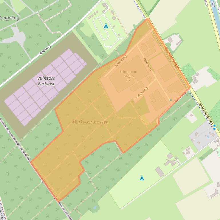 Kaart van postcodegebied 6961LZ.