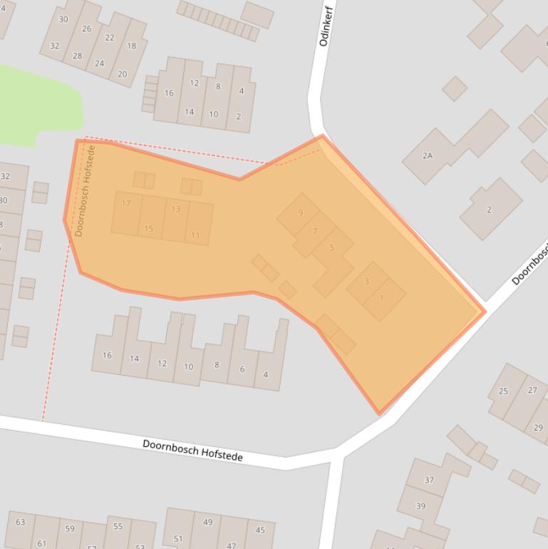 Kaart van postcodegebied 6961MB.