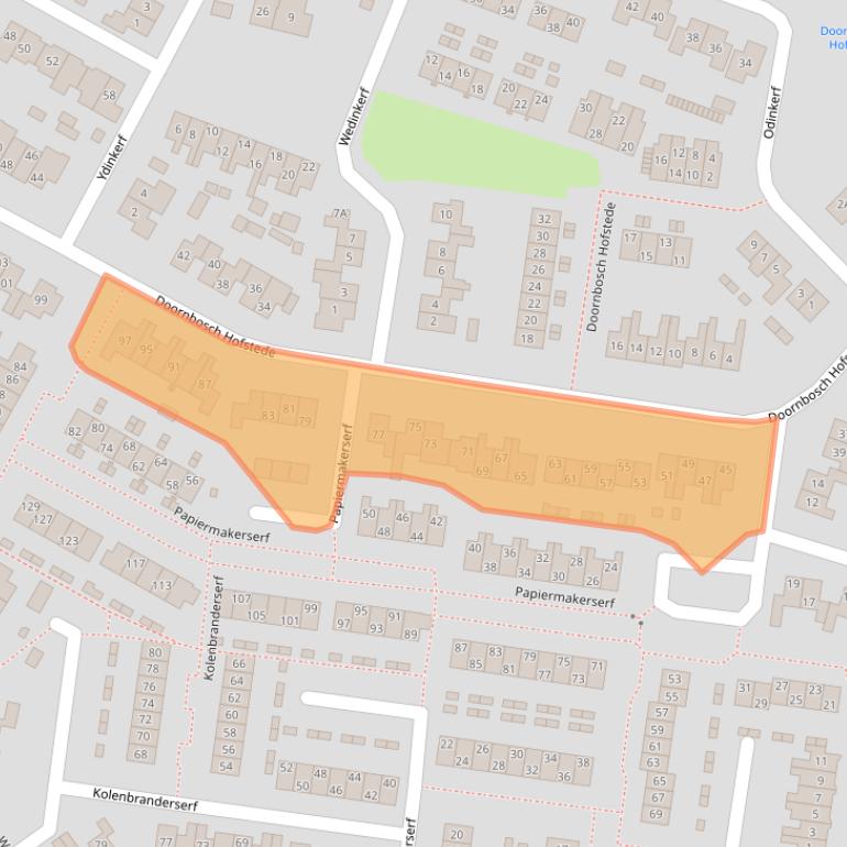 Kaart van postcodegebied 6961MD.