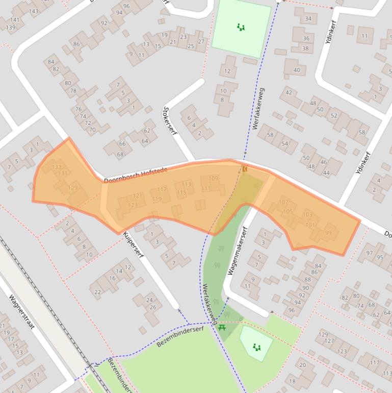 Kaart van postcodegebied 6961ME.