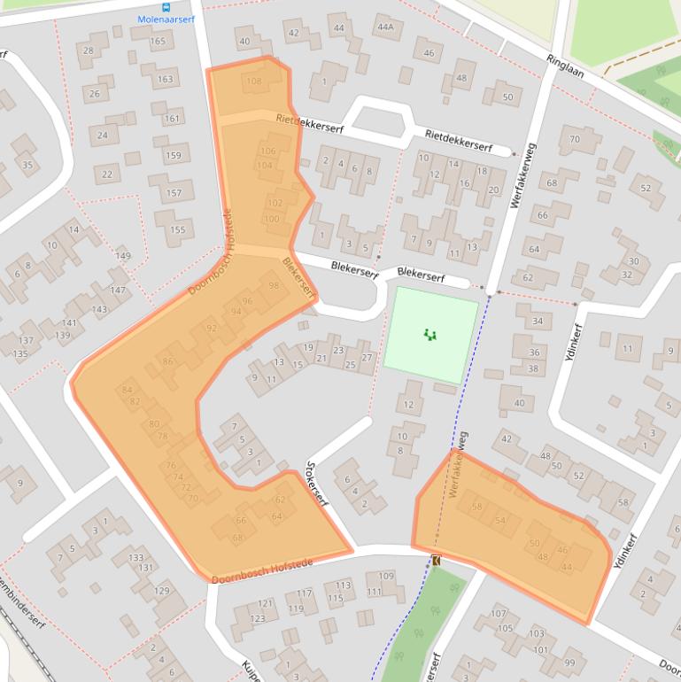 Kaart van postcodegebied 6961ML.