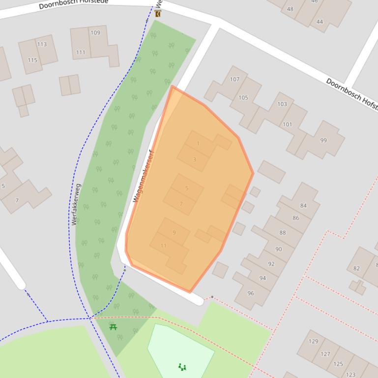 Kaart van postcodegebied 6961MR.