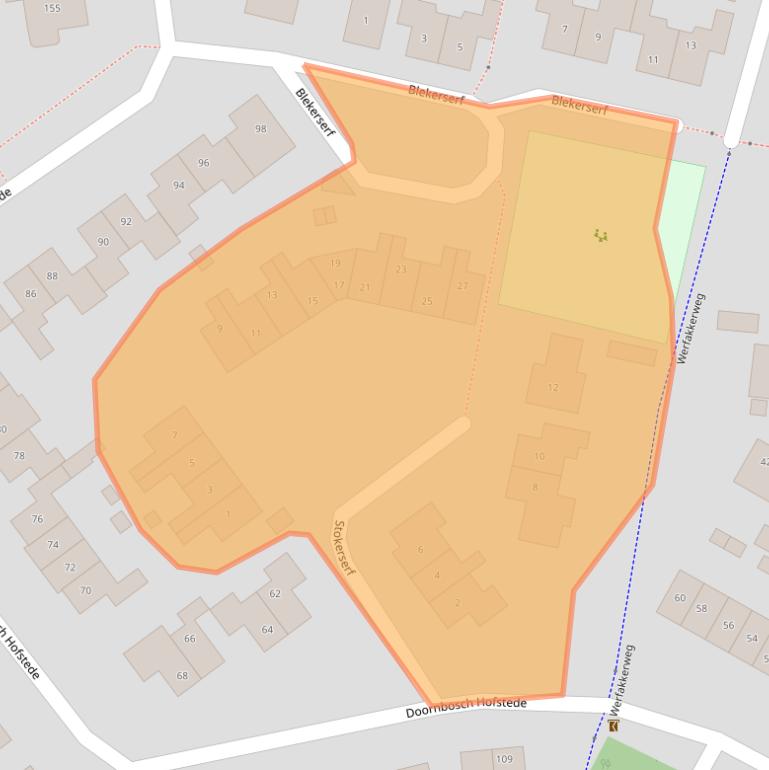 Kaart van postcodegebied 6961NB.