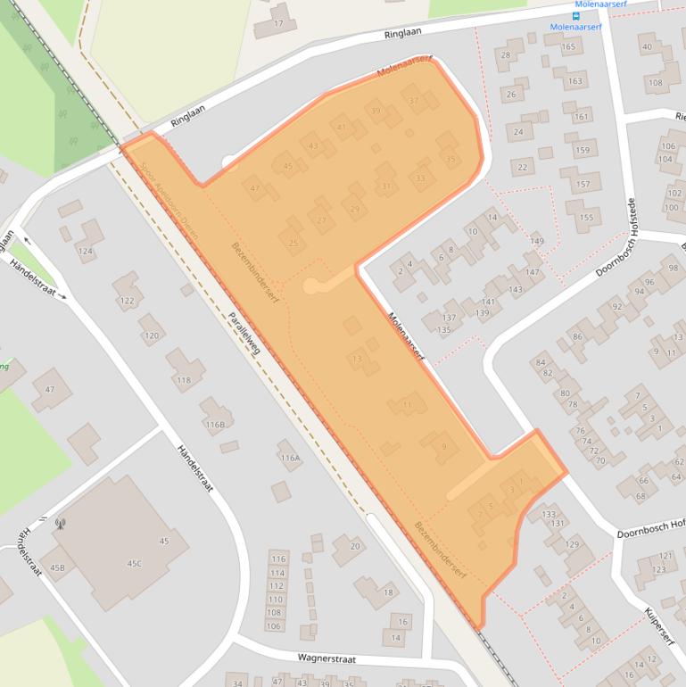 Kaart van postcodegebied 6961NE.