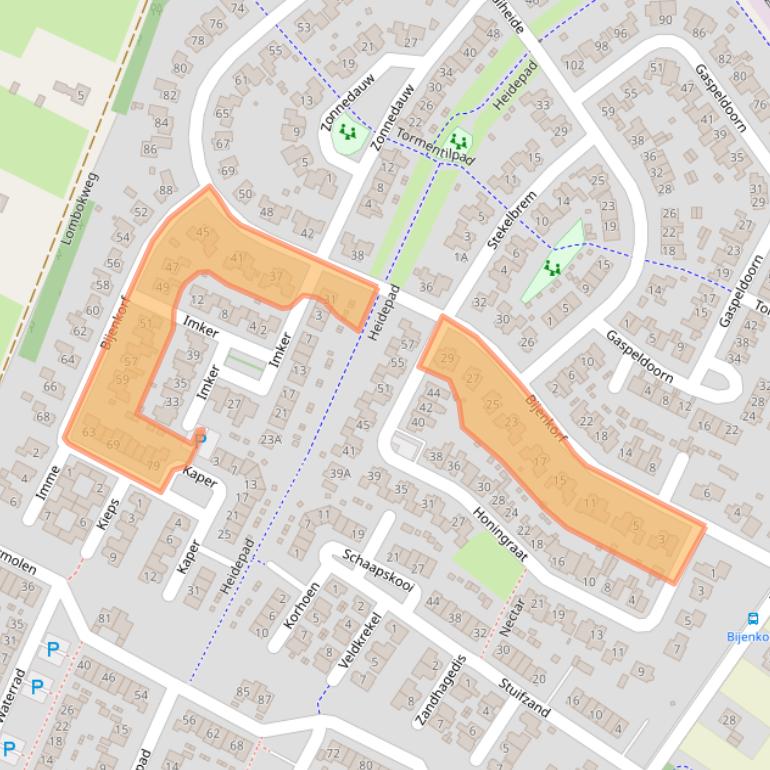 Kaart van postcodegebied 6961PA.