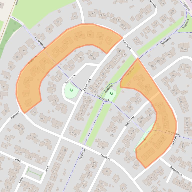 Kaart van postcodegebied 6961PC.