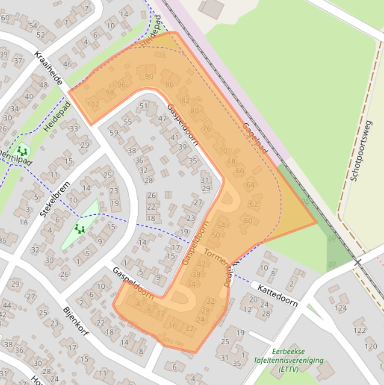 Kaart van postcodegebied 6961PG.