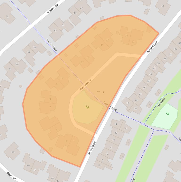 Kaart van postcodegebied 6961PL.