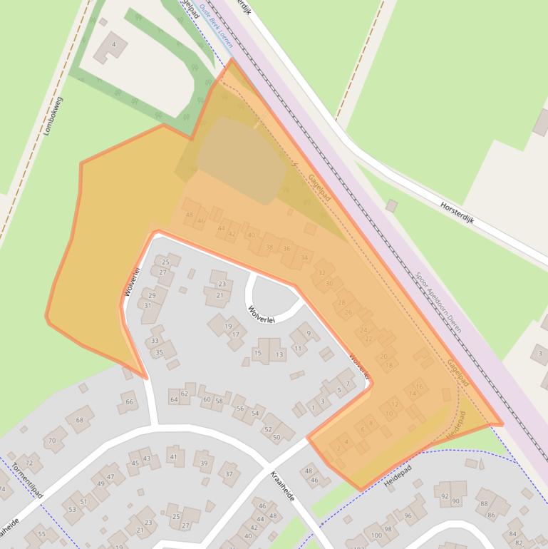 Kaart van postcodegebied 6961PR.