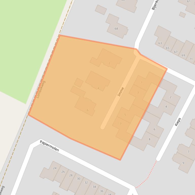 Kaart van postcodegebied 6961PW.