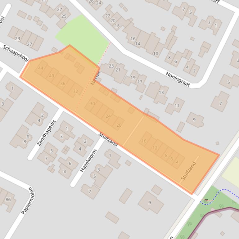 Kaart van postcodegebied 6961SB.