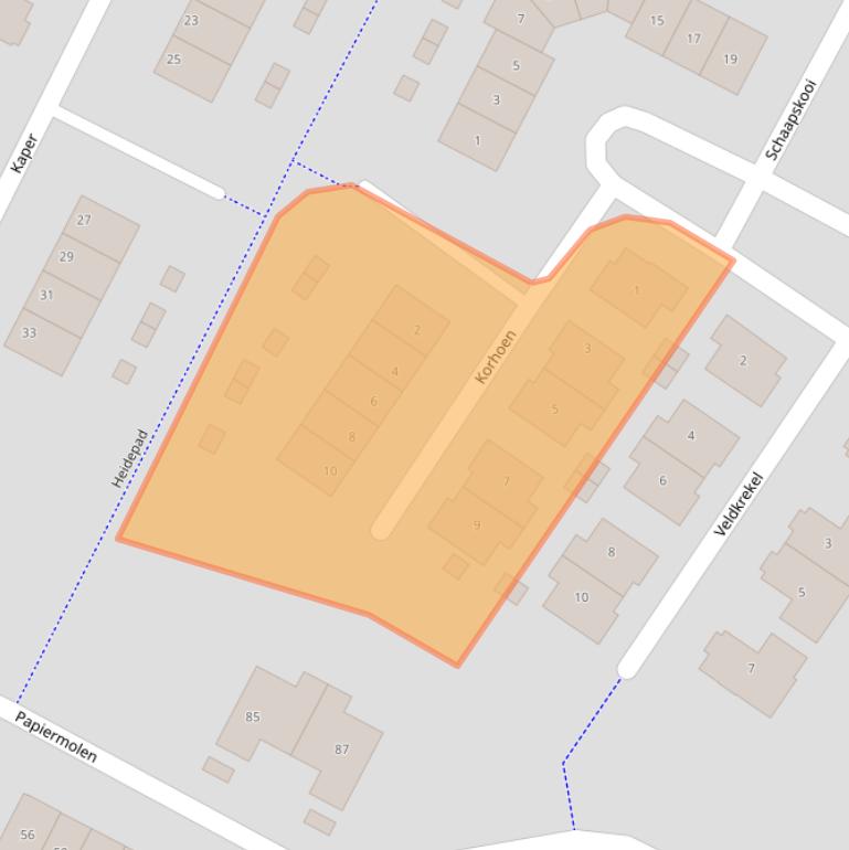 Kaart van postcodegebied 6961SE.