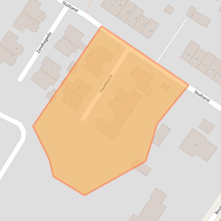 Kaart van postcodegebied 6961SJ.