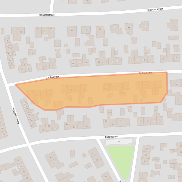 Kaart van postcodegebied 6961TX.