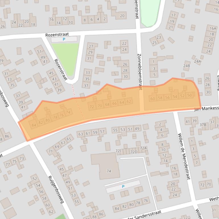 Kaart van postcodegebied 6961VH.