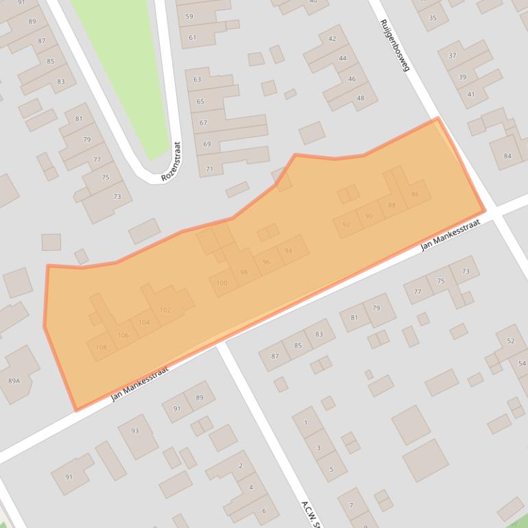 Kaart van postcodegebied 6961VJ.