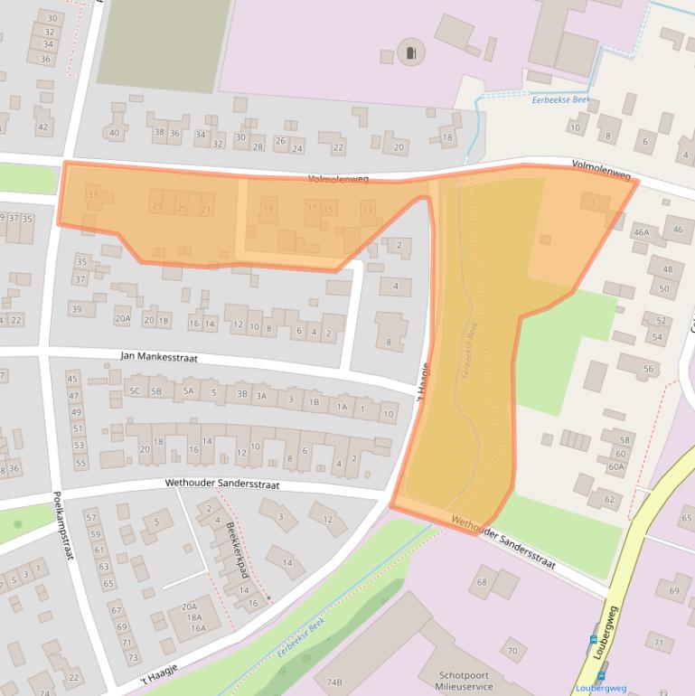 Kaart van postcodegebied 6961VL.