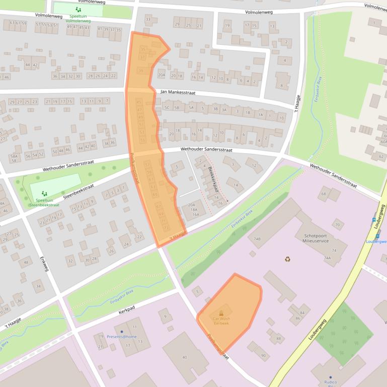 Kaart van postcodegebied 6961VS.