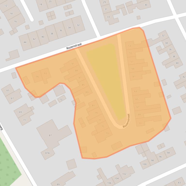 Kaart van postcodegebied 6961VX.