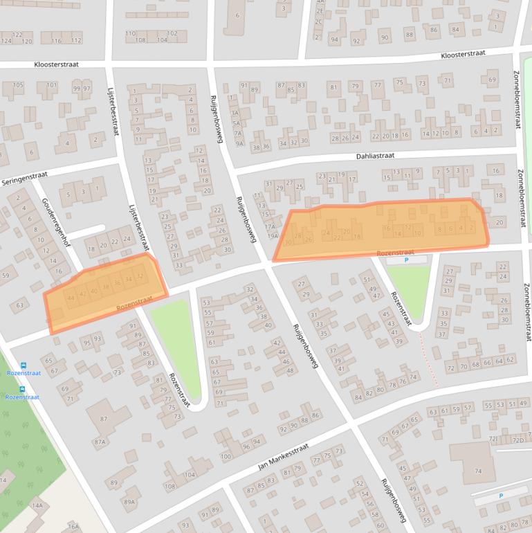 Kaart van postcodegebied 6961VZ.