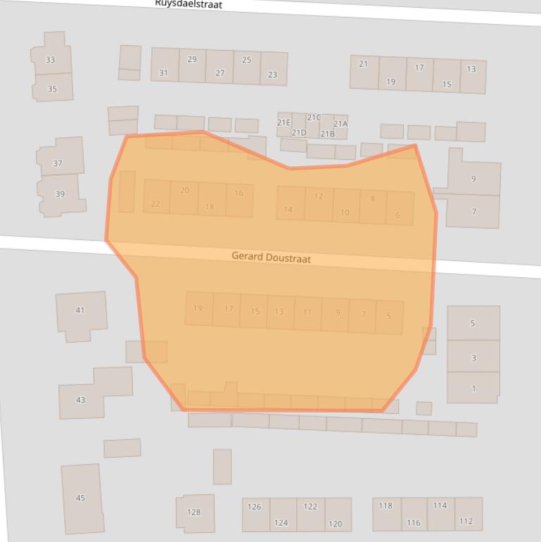 Kaart van postcodegebied 6961WH.