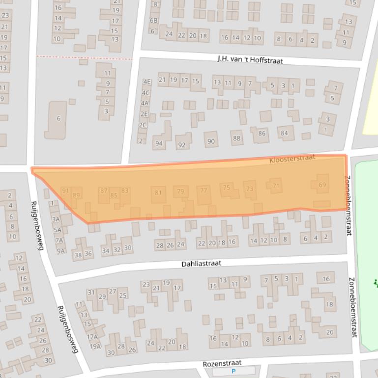 Kaart van postcodegebied 6961WR.