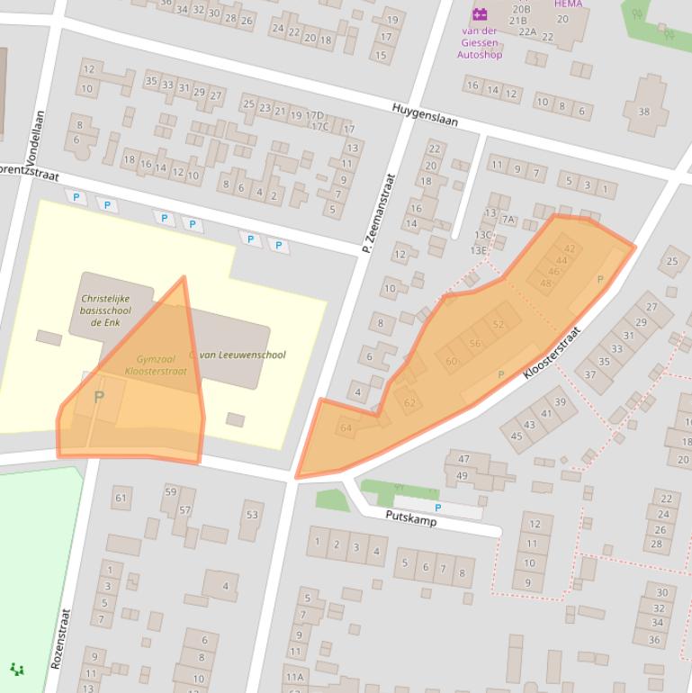 Kaart van postcodegebied 6961WV.