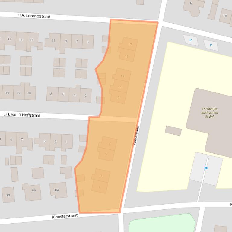 Kaart van postcodegebied 6961XC.
