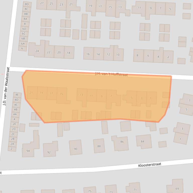 Kaart van postcodegebied 6961XH.