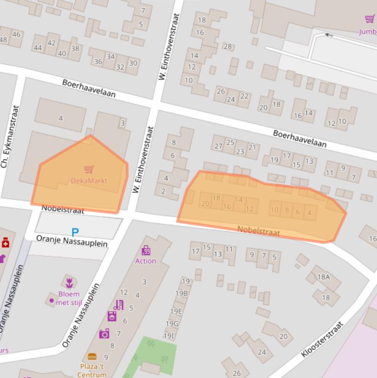 Kaart van postcodegebied 6961XW.