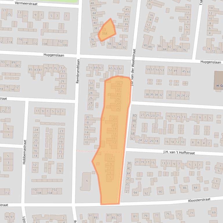 Kaart van postcodegebied 6961ZL.