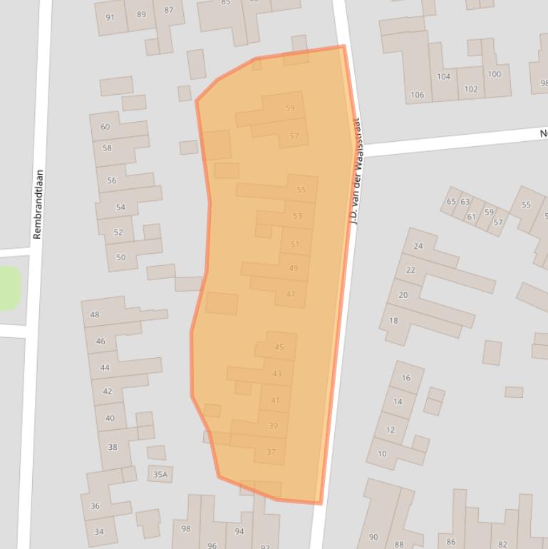 Kaart van postcodegebied 6961ZM.