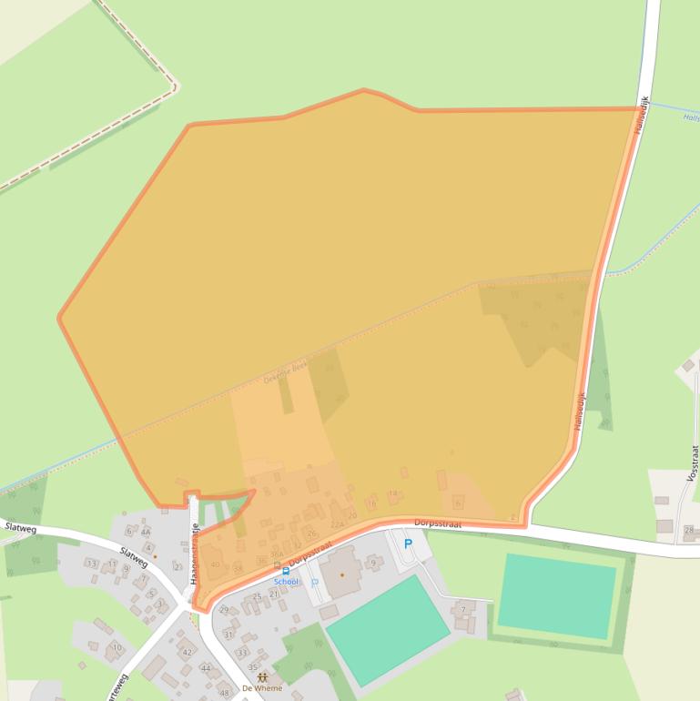 Kaart van postcodegebied 6964AB.