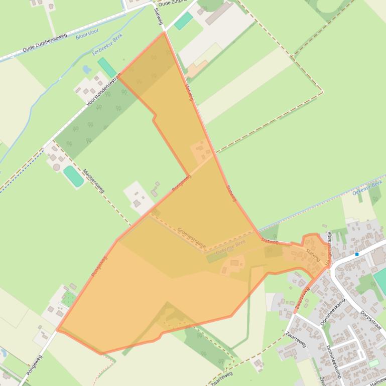 Kaart van postcodegebied 6964AD.