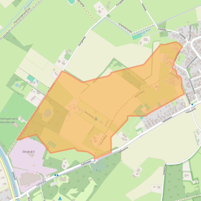 Kaart van postcodegebied 6964AE.