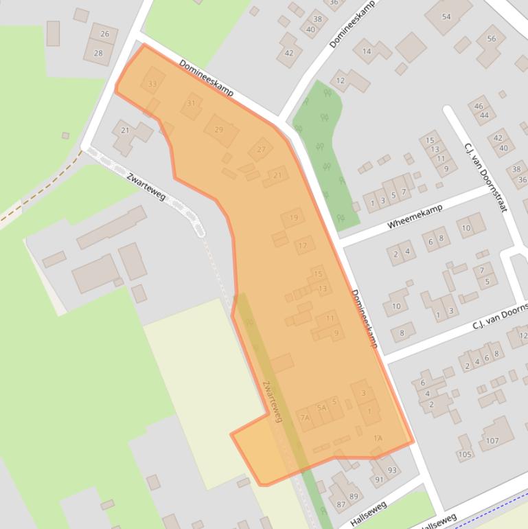 Kaart van postcodegebied 6964AG.