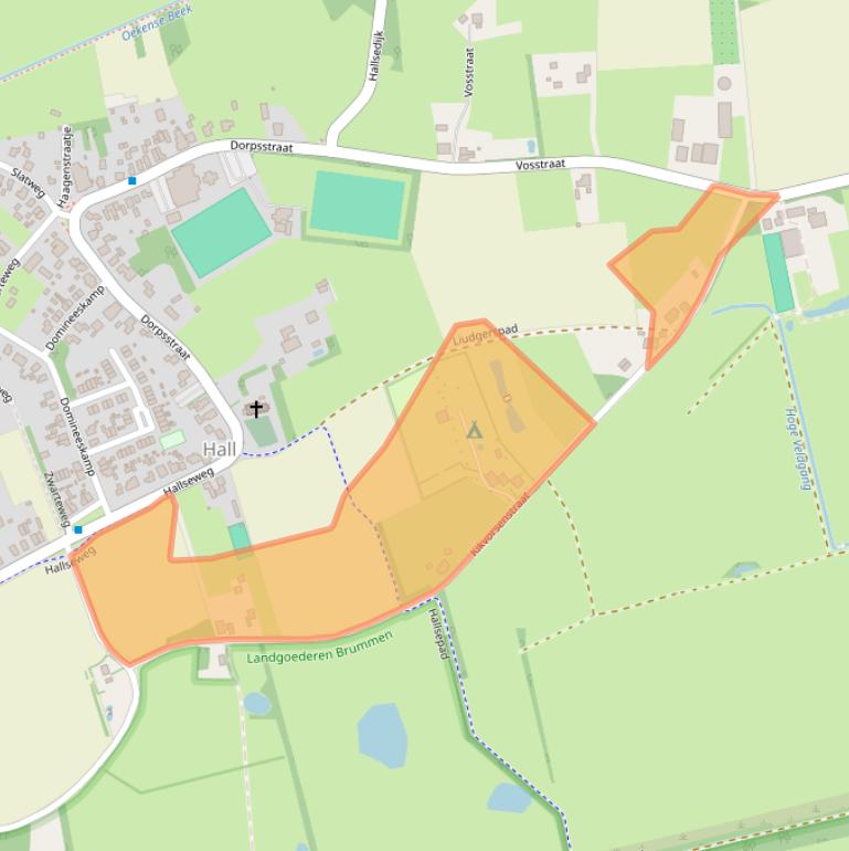 Kaart van postcodegebied 6964BC.