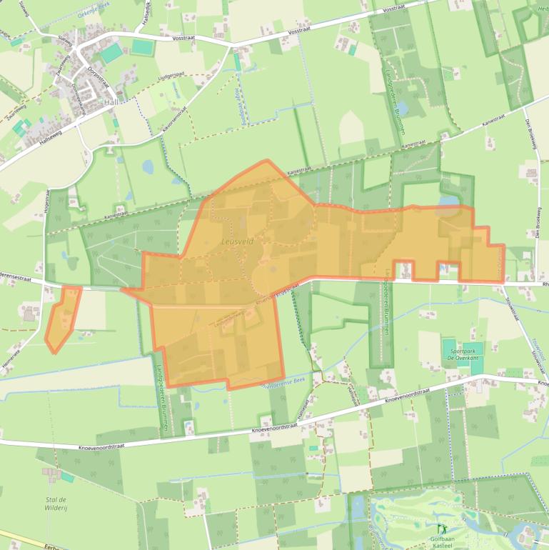 Kaart van postcodegebied 6964BG.