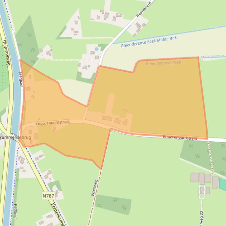 Kaart van postcodegebied 6964BK.