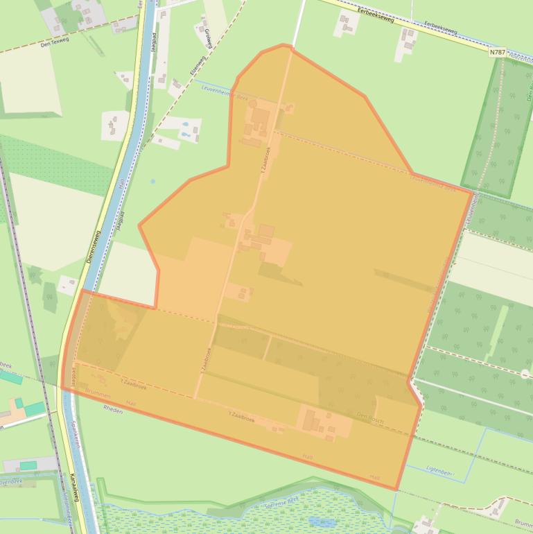 Kaart van postcodegebied 6964BP.