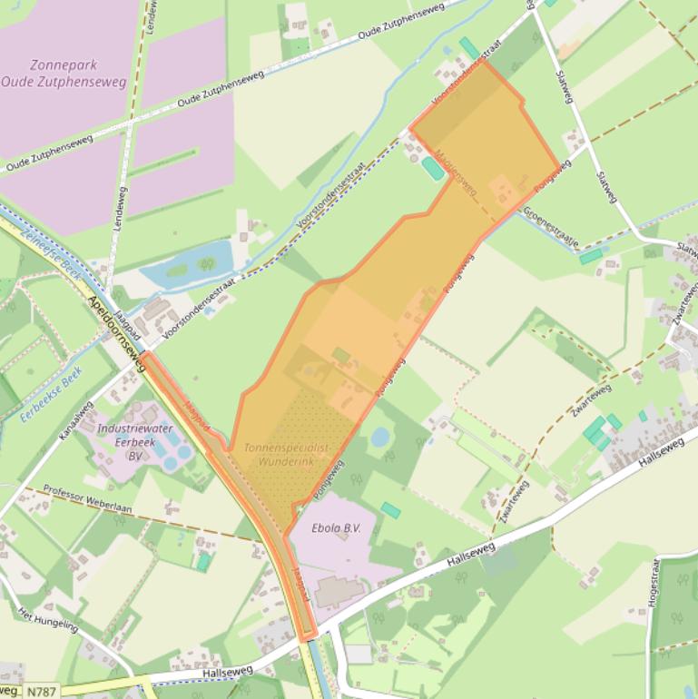 Kaart van postcodegebied 6964CA.