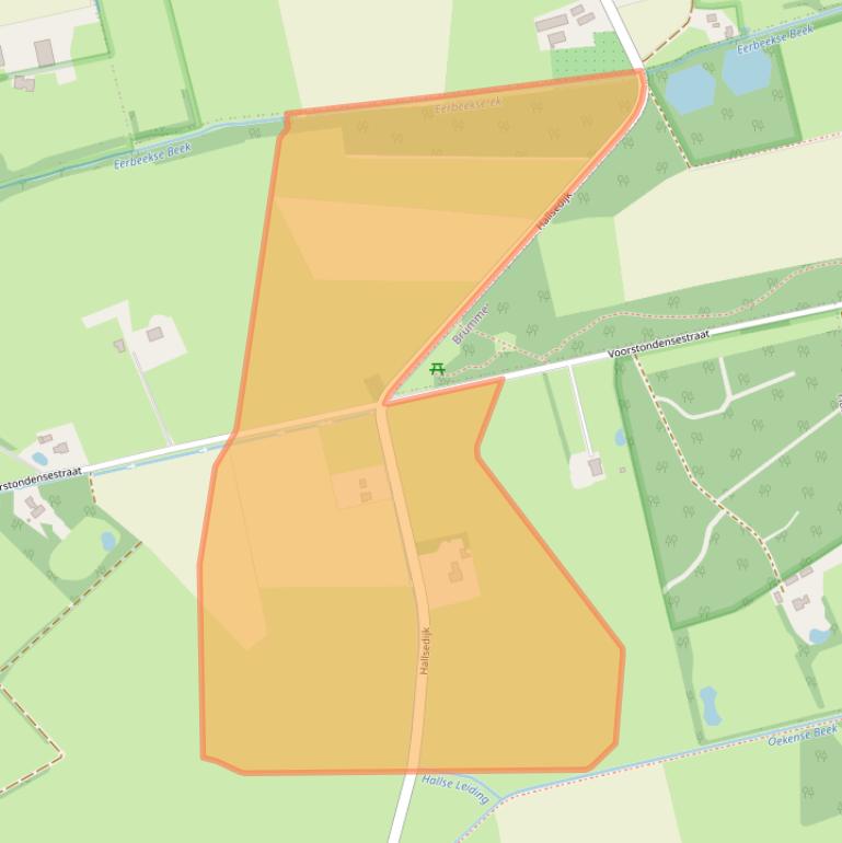 Kaart van postcodegebied 6964CB.